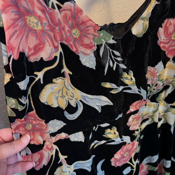 Lulus Alluring Blooms Black Floral Burnout Velvet Maxi Dress - Picture 6 of 7